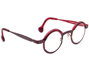 Theo Women's Eyeglasses Tag 311 Aubergine&Burgundy Round Frame 38[]22 140