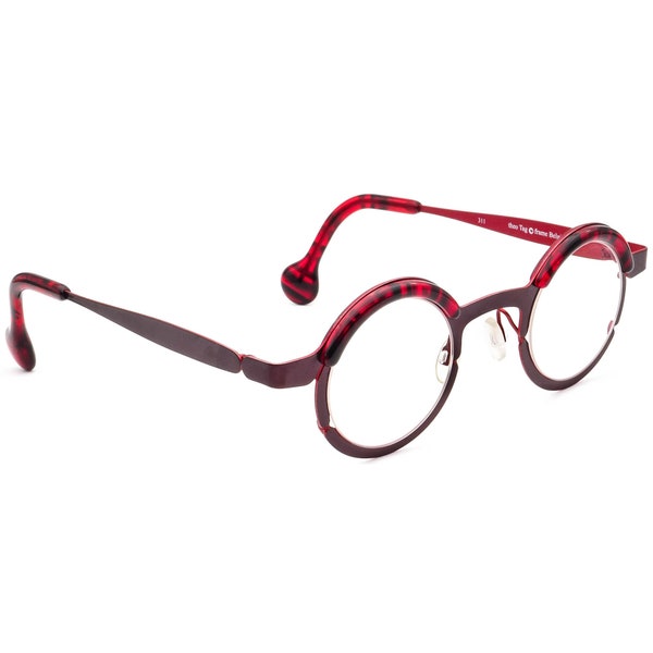 Theo Women's Eyeglasses Tag 311 Aubergine&Burgundy Round Frame 38[]22 140