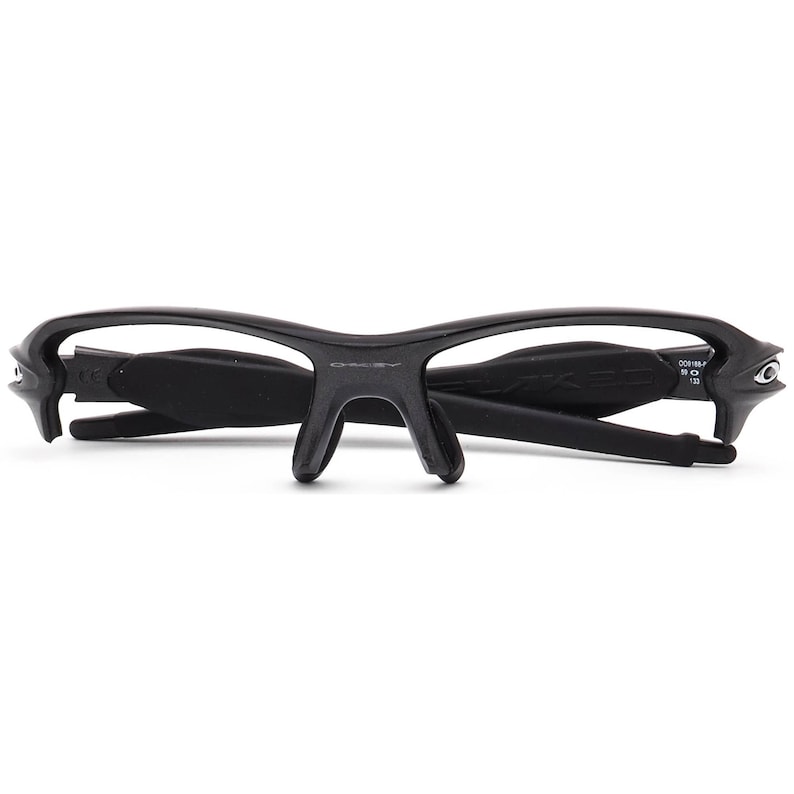 Oakley Men's Sunglasses Frame Only OO9188-60 Flak 2.0 Black/Steel Gray Half Rim 59 mm image 6