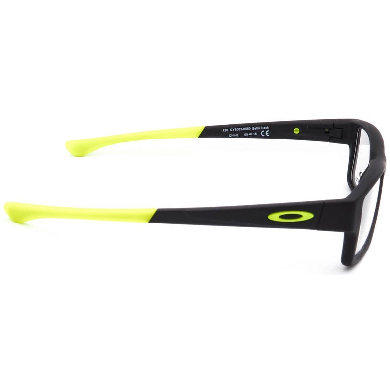 Oakley Junior Eyeglasses OY8003-0550 Airdrop XS Matte Black/Neon Green Rectangular Frame 50[]15 126 image 4