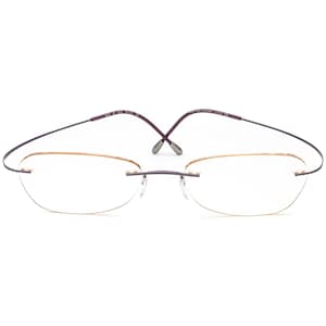 Silhouette Eyeglasses 6623 40 6103 Patterned Purple Rimless Frame 52[]19 140