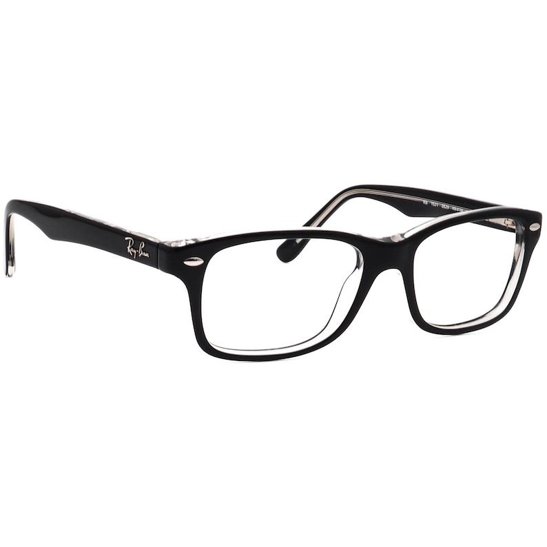 Ray-Ban Små Glasögon RB 1531 3529 Polerad Svart på Genomskinlig Fyrkantig Båge 48[]16 130 bild 1