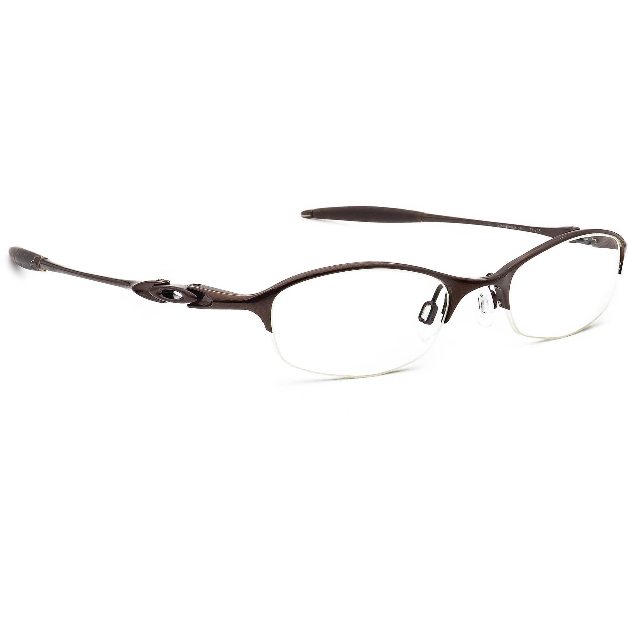 Oakley Eyeglasses 11-745 Chain  Ti Polished Brown Half Rim - Etsy