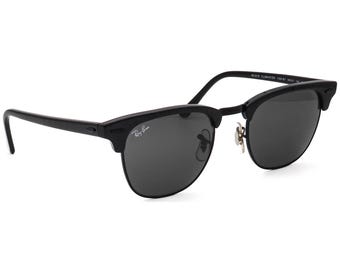 Ray-Ban Sunglasses RB 3016 Clubmaster 1305/B1 Polished Black Square Italy 49 mm