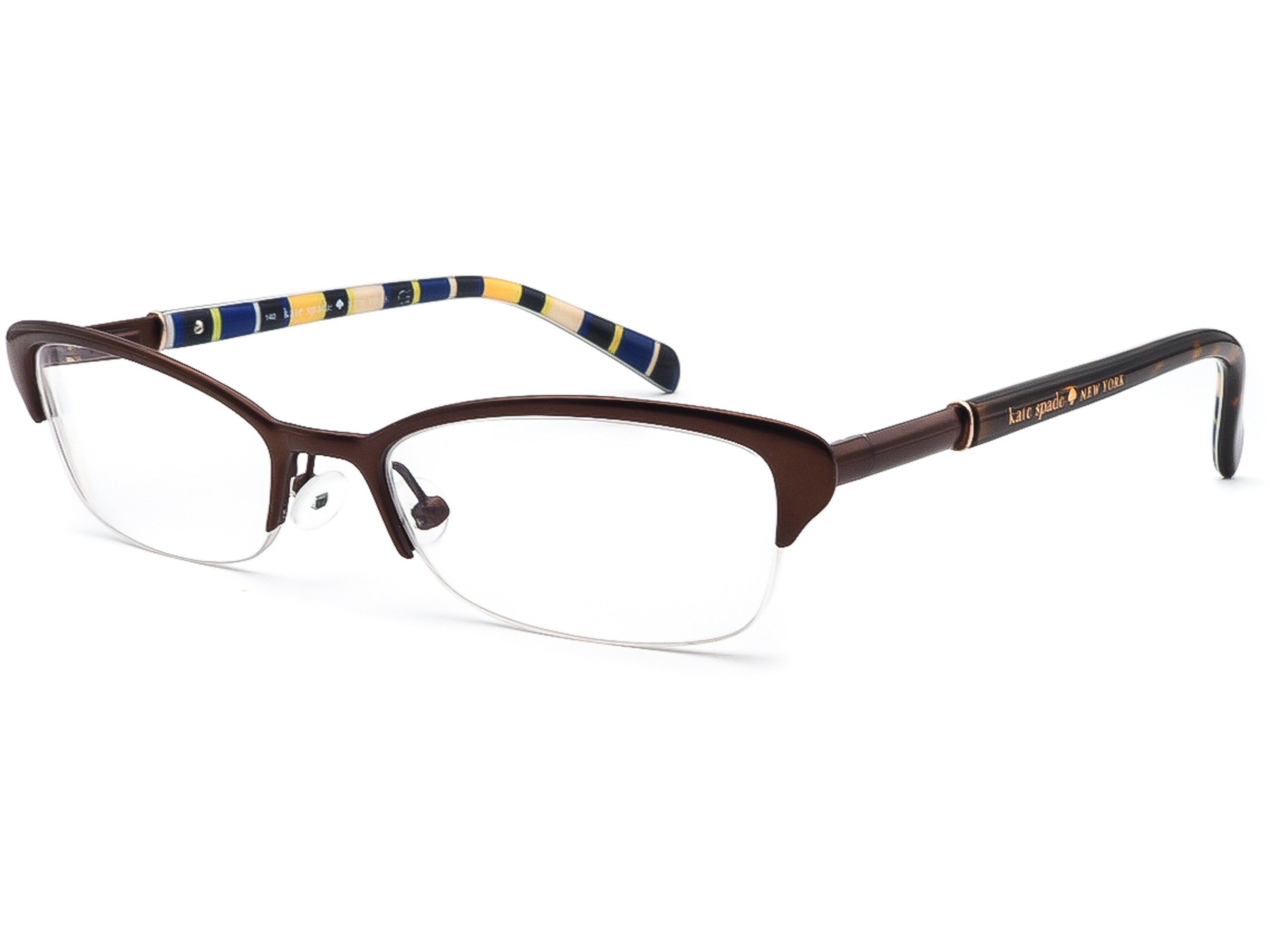 Kate Spade Eyeglasses Almira 0X52 Brown Tortoise Half Rim  display picture 3