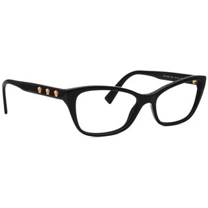Versace Women&#39;s Eyeglasses MOD. 3249 GB1 Polished Black Cat Eye Frame Italy 54[]16 140