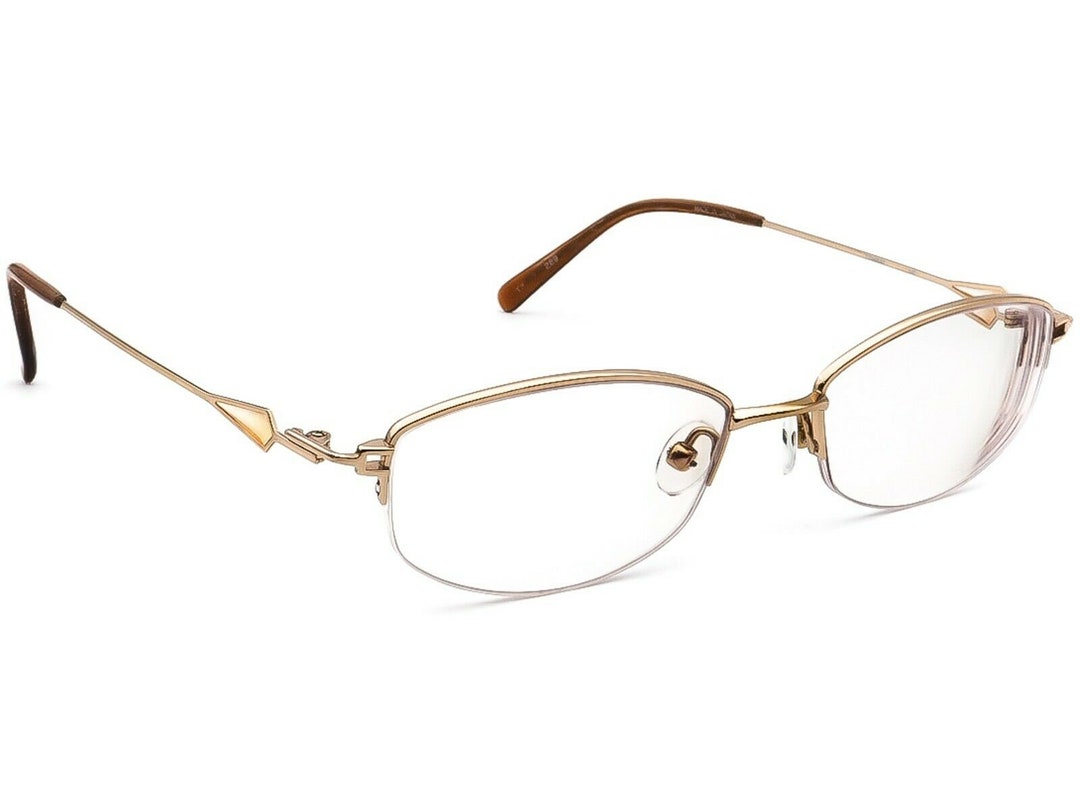 Seiko Eyeglasses T-3047 Titanium 289 Gold Half Rim Frame Japan - Etsy