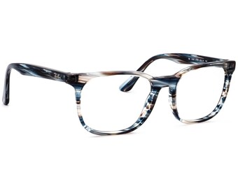 Ray-Ban Eyeglasses RB 5369 5750 Polished Striped Blue and Grey Square Frame 52[]18 145