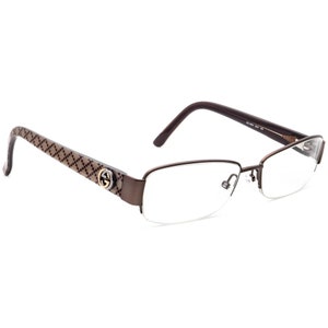 Gucci Women's Eyeglasses GG 2903 QUV Taupe Brown Half Rim Frame Italy 53[]16 130