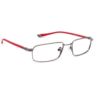 Nike Men&#39;s Eyeglasses 4173 069 Flexon Gunmetal/Red Rectangular Frame 53[]18 140