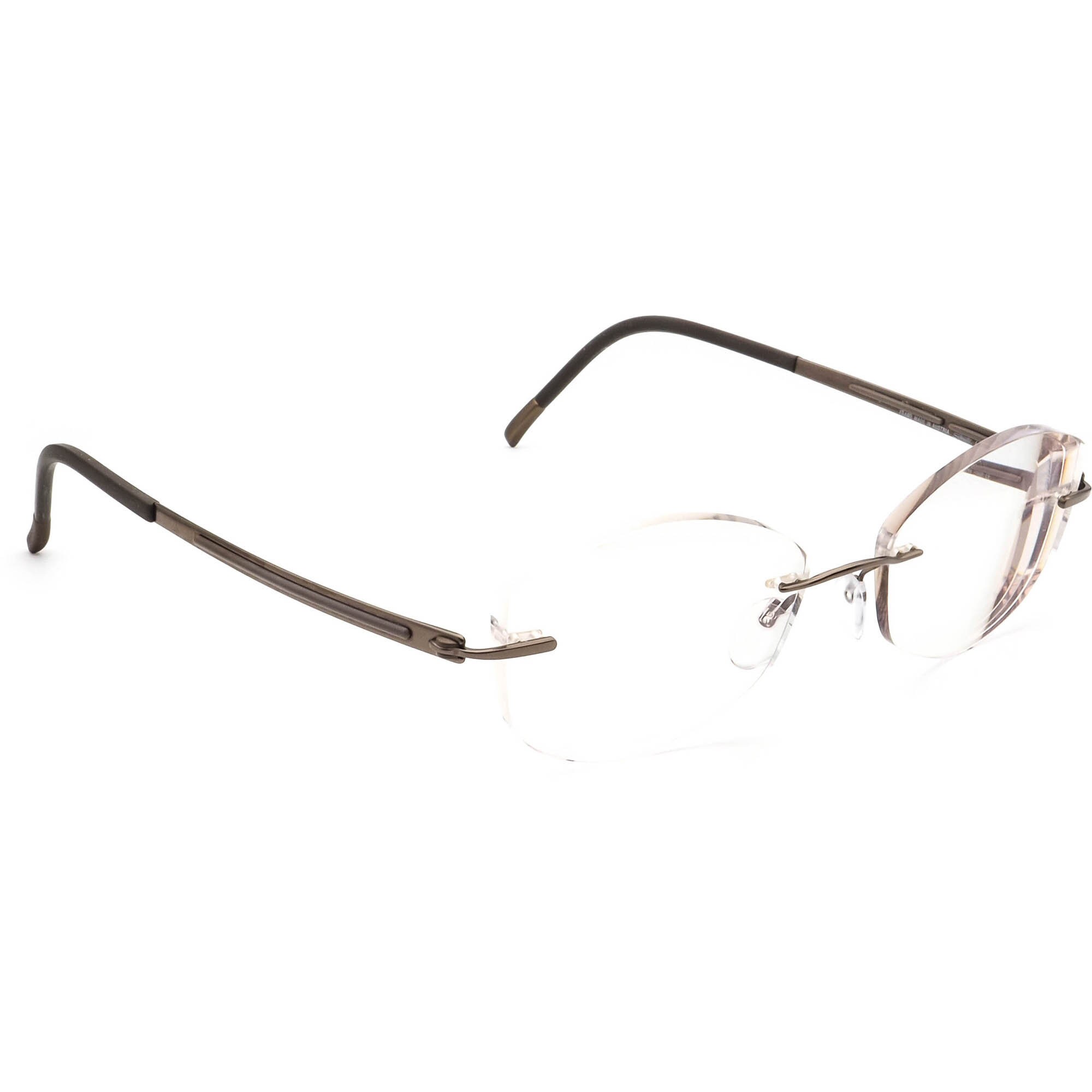 Silhouette Eyeglasses 5263 6055 Titan Brown Rimless Frame Austria