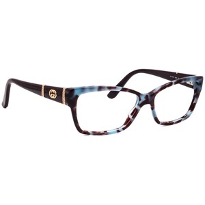 Gucci Women's Eyeglasses GG 3559 MKB Blue havana Semi Cat Eye Frame Italy 53[]14 135