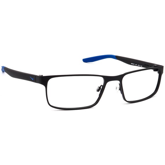 Nike Men's Eyeglasses 8131 008 Matte Black/Blue Rectangular Frame 53[]17 140
