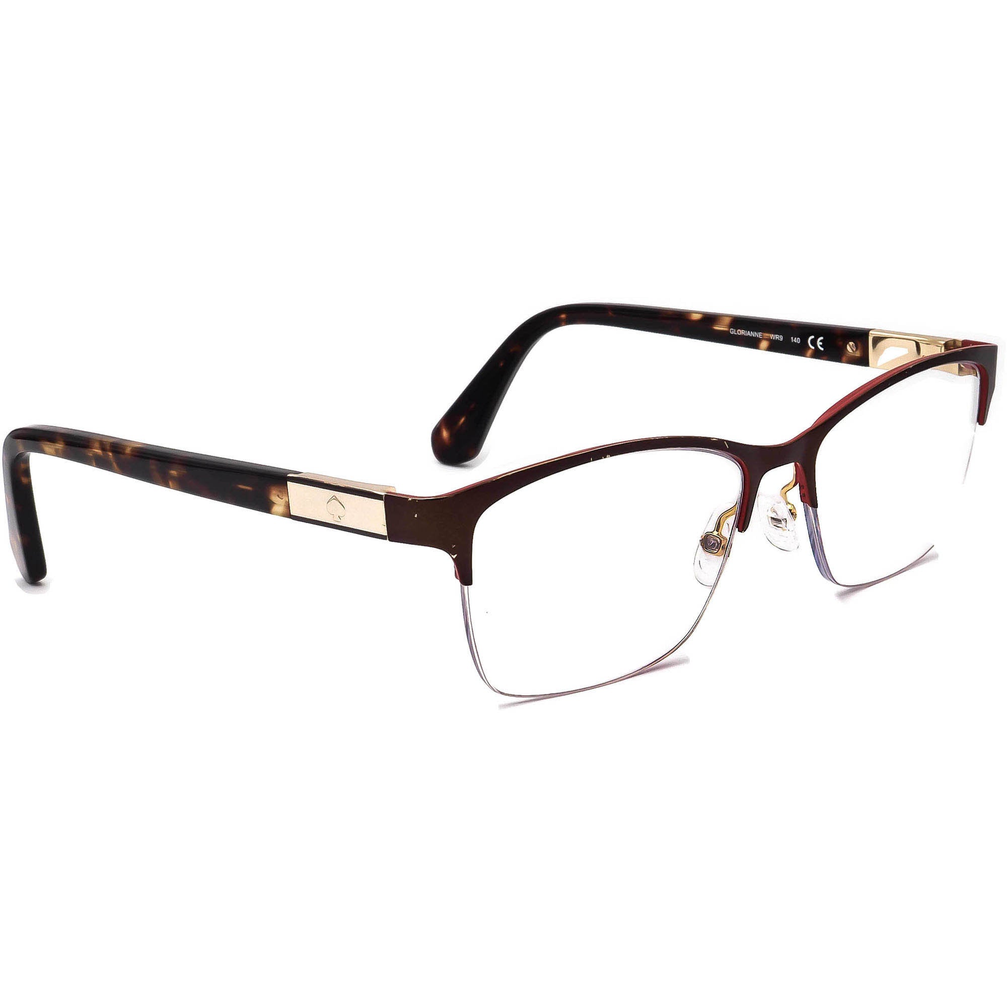 Kate Spade Eyeglasses Glorianne WR9 Brown/red/tortoise Half Etsy
