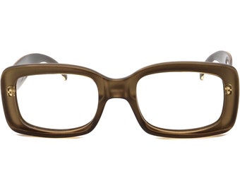 Gucci Sunglasses Frame Only GG 2407/N/S 3NR Gold on Brown Rectangular Italy 51mm