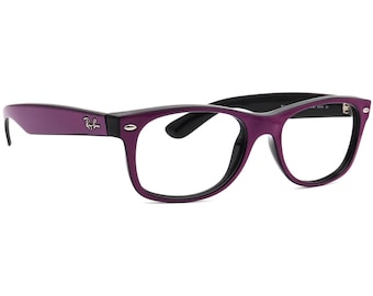 Gafas de sol Ray-Ban RB 2132 New Wayfarer 873/32, montura solo, morado pulido sobre negro cuadrado, Italia, 52 mm