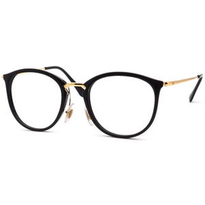 Gafas graduadas Ray-Ban RB 7140 2000 Montura Phantos Negro Pulido/Dorado 49[]20 150 imagen 3