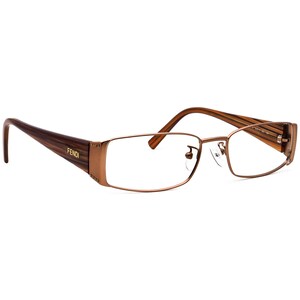 Fendi Women's Eyeglasses F607RI 250 Brown Rectangular Frame Italy 53[]17 135