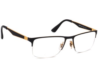 Ray-Ban Eyeglasses RB 6335 2890 Black & Gold Half Rim Metal Frame 54[]17 145