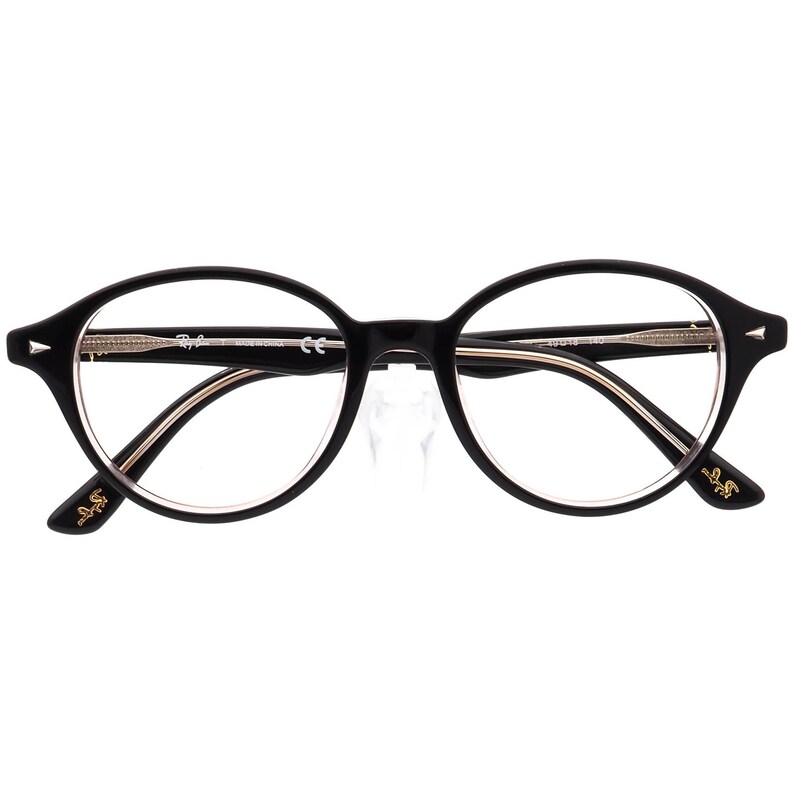 Gafas de vista Ray-Ban RB 5257 2034, montura redonda negra pulida, 49[]18 140 imagen 6