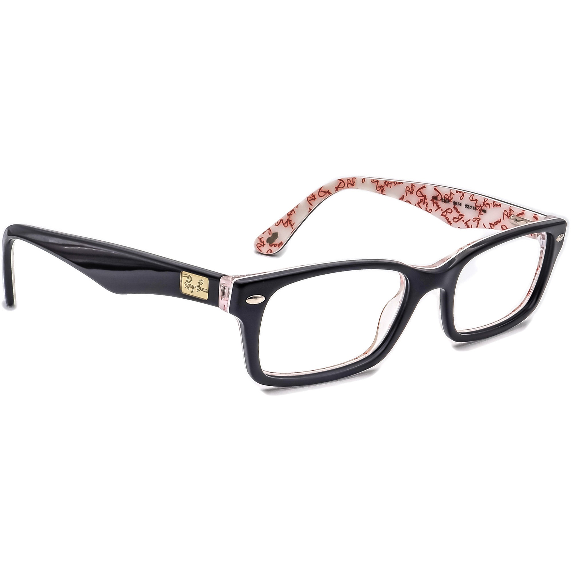 Occhiali Ray-Ban RB 5208 5014 Nero su cornice rettangolare | Etsy Italia