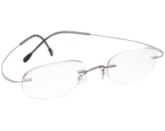 Silhouette Eyeglasses M 7395 /10 6050 Titan Silver Rimless Frame Austria 47[]19 140