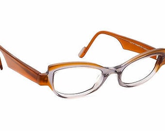 ANNE ET VALENTIN Eyeglasses Vadim 1236 Brown/Smoky Clear Frame France 48-17 135