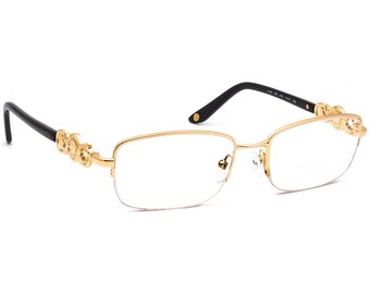 Versace Women's Eyeglasses MOD. 1199 1002 Gold/black Half Rim Frame Italy 51[]17 135