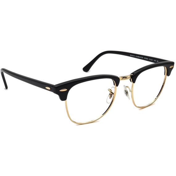 Ray-ban Sunglasses Frame RB 3016 Clubmaster W0365 Black/gold - Etsy