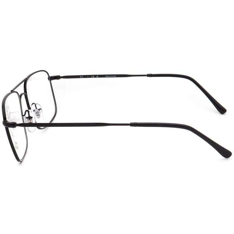 Gafas de vista Ray-Ban RB 6434 2509 con montura cuadrada de metal negro pulido, 55[]18 145 imagen 5