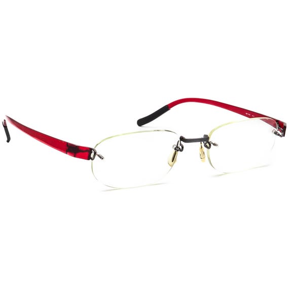 Kazuo Kawasaki Eyeglasses MP 705 #57 Dark Chrome/ruby Rimless