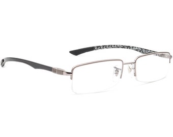 Ray-Ban Eyeglasses RB 8407 2709 Carbon Fiber Silver Half Rim Italy 52[]17 140