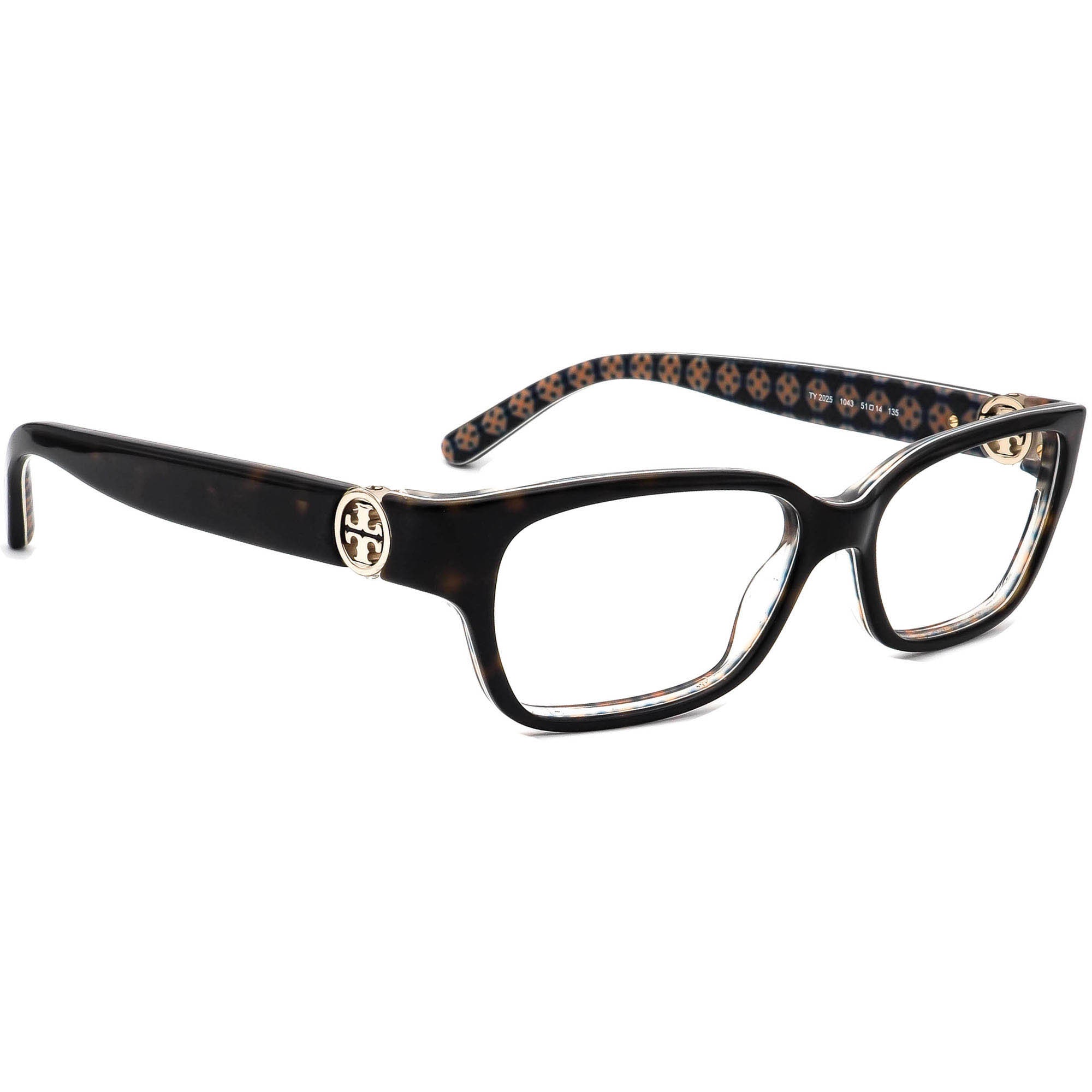 Tory Burch Eyeglasses TY 2025 1043 Dark Havana Rectangular - Etsy India