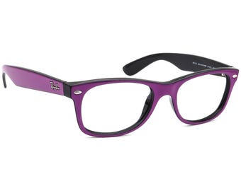 Gafas de sol Ray-Ban RB 2132 New Wayfarer 873/32, montura única, morado sobre negro, cuadradas, Italia, 52 mm