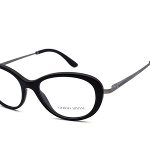 Giorgio Armani Eyeglasses AR7046 5042 Satin Black/Gunmetal Frame Italy 52-16 140