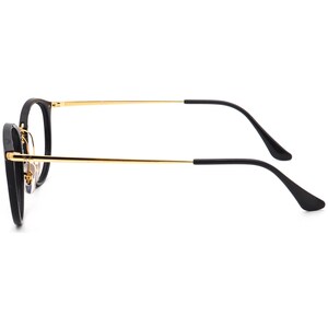 Gafas graduadas Ray-Ban RB 7140 2000 Montura Phantos Negro Pulido/Dorado 49[]20 150 imagen 5