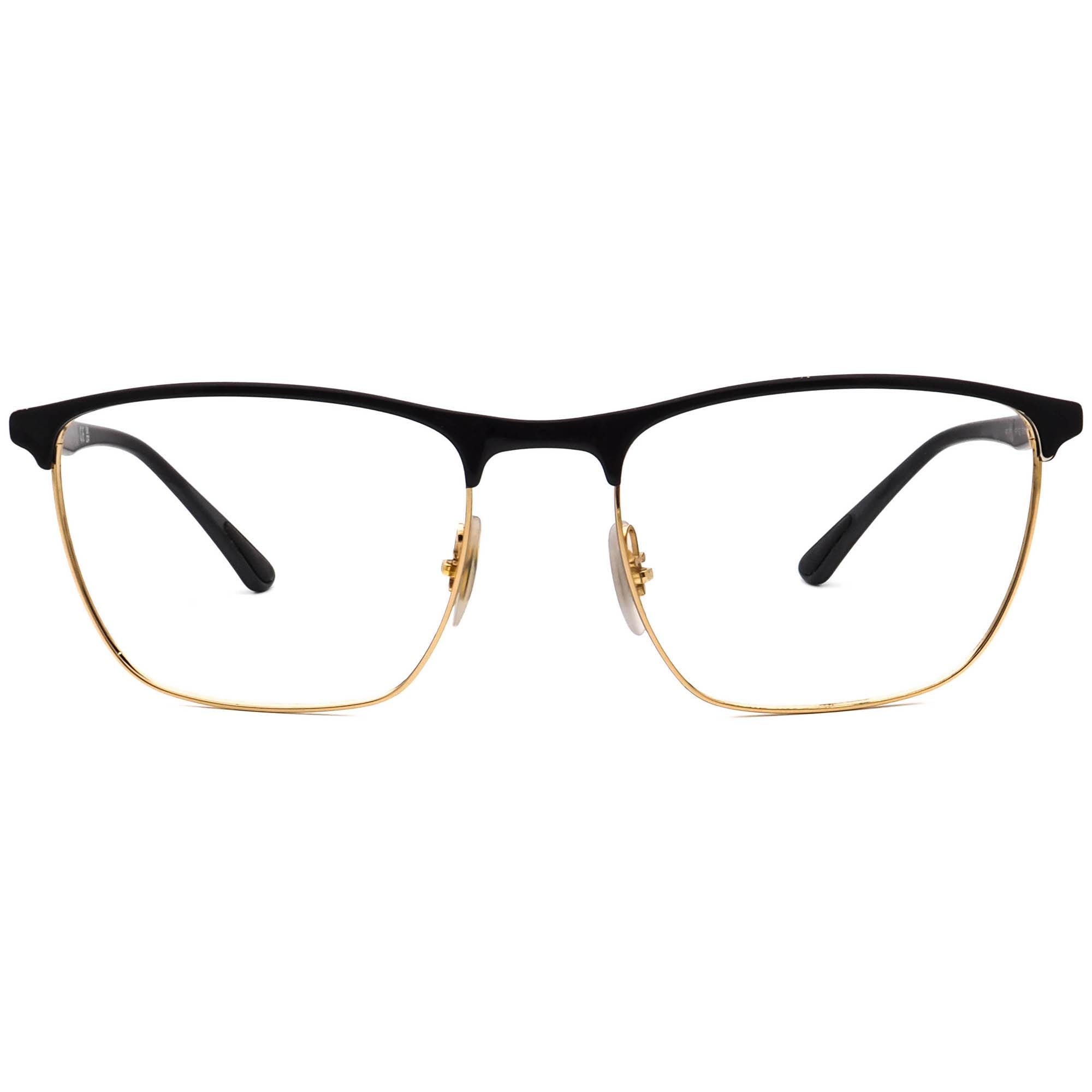 Raybn Rb3686 Ray-ban Sunglasses Frame Only RB 3686 187/32 Polished Black/gold Square ...