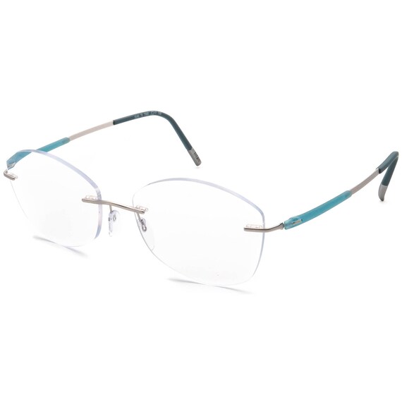 Silhouette Eyeglasses 5540 70 7000 Silver/Blue Ri… - image 3