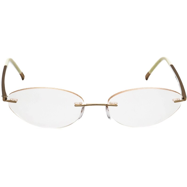 Silhouette Eyeglasses 7642 20 6051 Titan Gold/white Rimless - Etsy