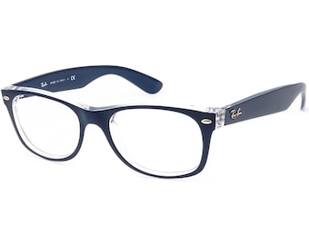 Ray-Ban Sunglasses Frame Only RB 2132 New Wayfarer 6053/71 Blue/Clear Italy 52mm