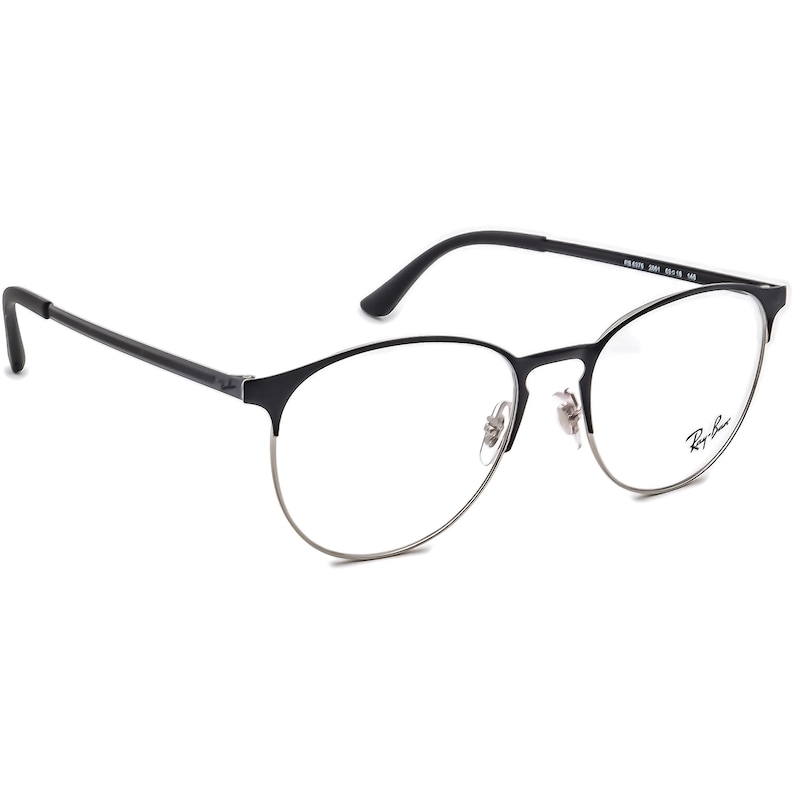 Ray-ban Eyeglasses RB 6375 2861 Black/silver Round Frame 53[]18 145 - Etsy