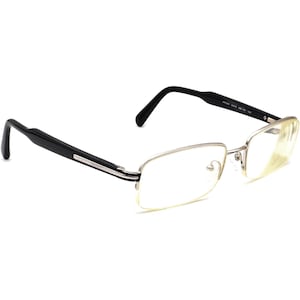 Prada Eyeglasses VPR 58N 2BB-1O1 Silver/Black Half Rim Frame Italy 52[]18 140