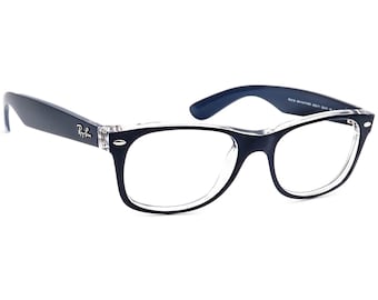 Ray-Ban Sunglasses Frame Only RB 2132 New Wayfarer 6053 Blue on Clear Italy 52mm
