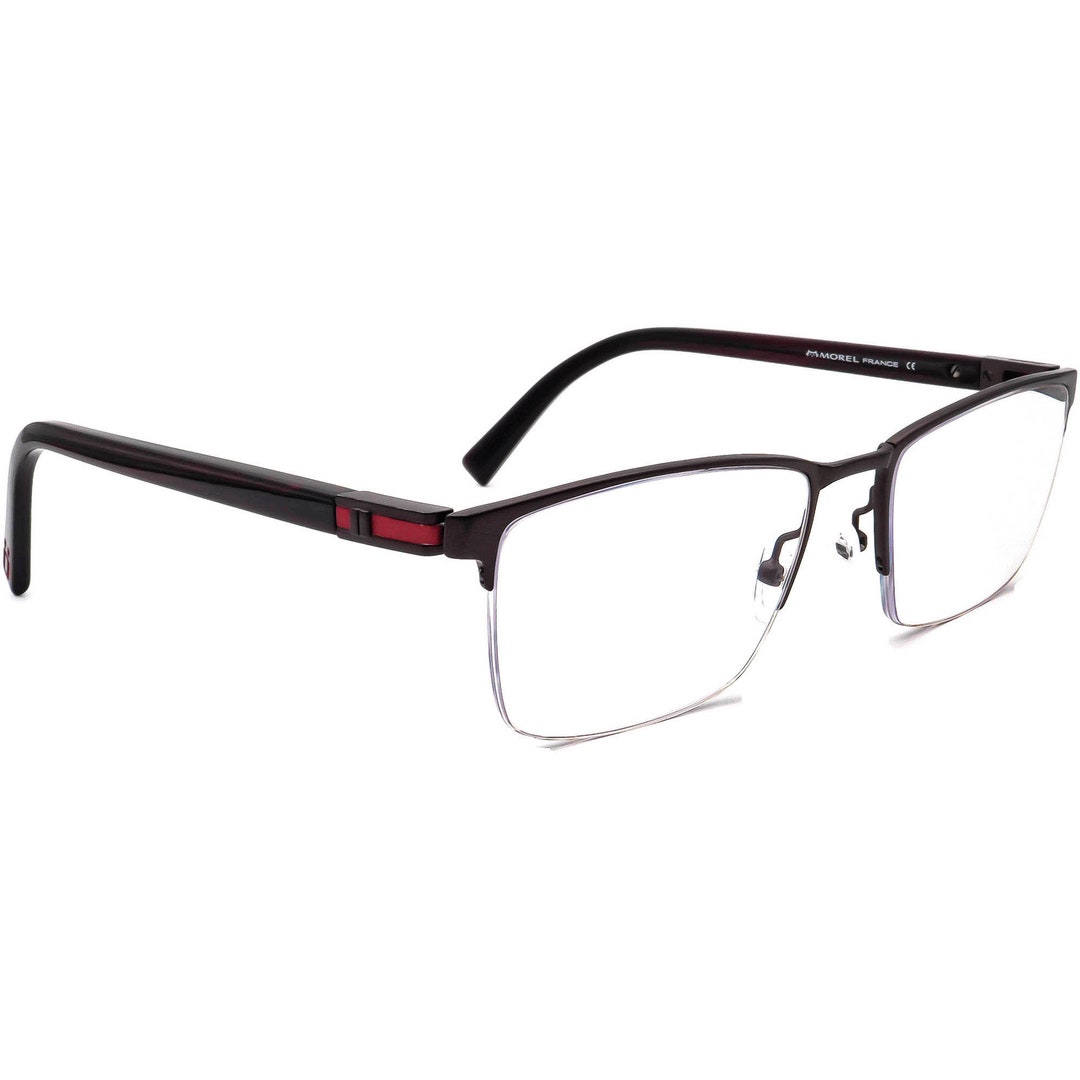 Morel Lunettes Oga 10020C MR09 Marron Bourgogne Demi Jante Cadre France 5519 140 Etsy France