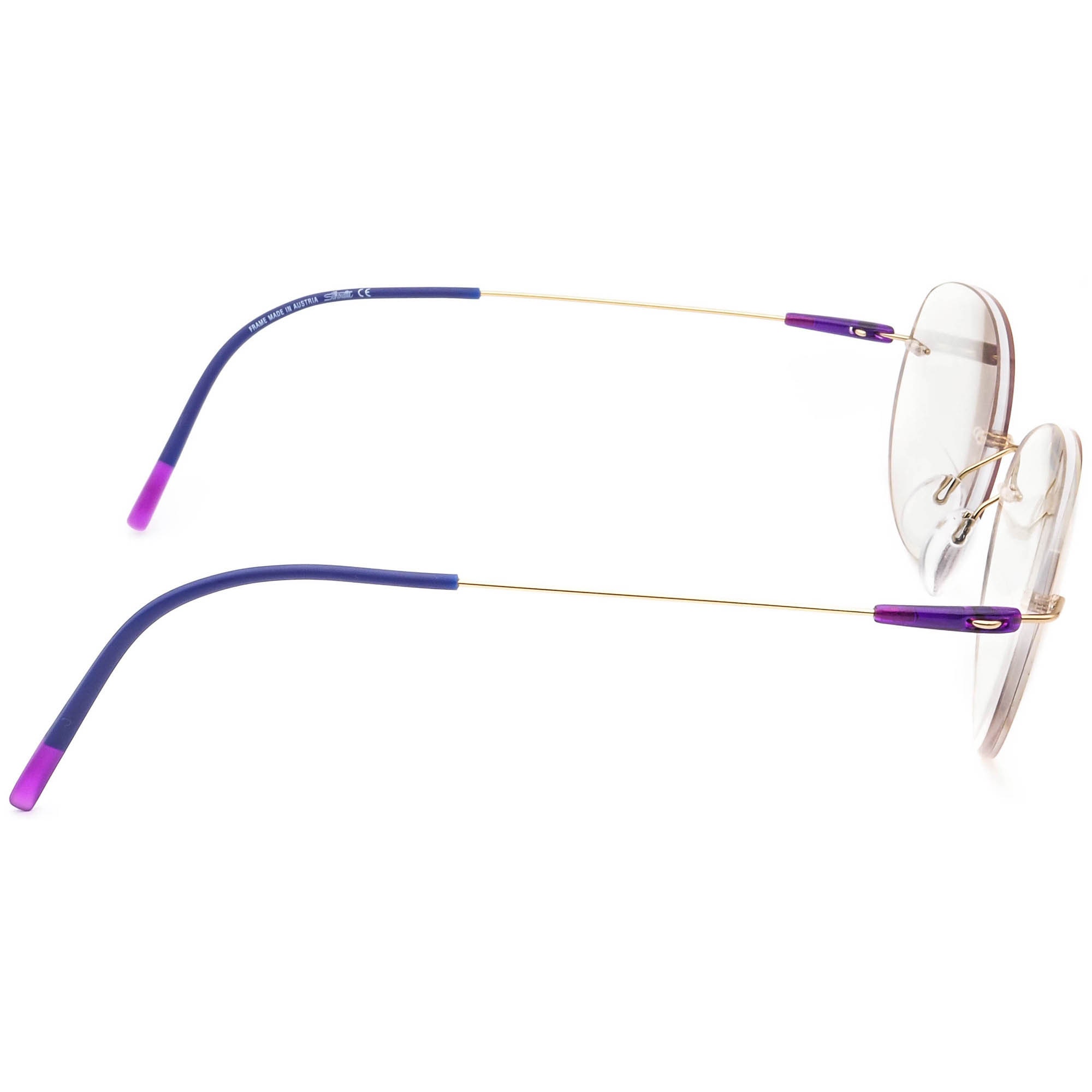 Silhouette Eyeglasses 5500 70 7530 Titan Gold/purple Rimless  display picture 2