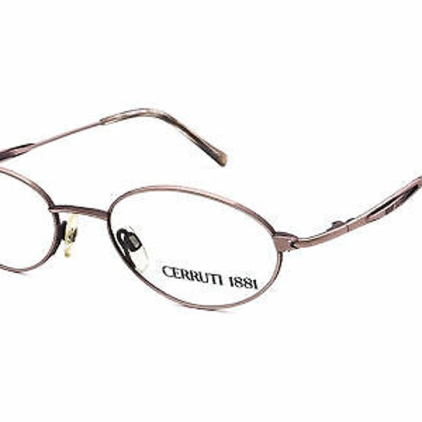 Cerruti 1881 Eyeglasses C 1217 B CM Brown Oval Metal Frame Germany 49[]18 135