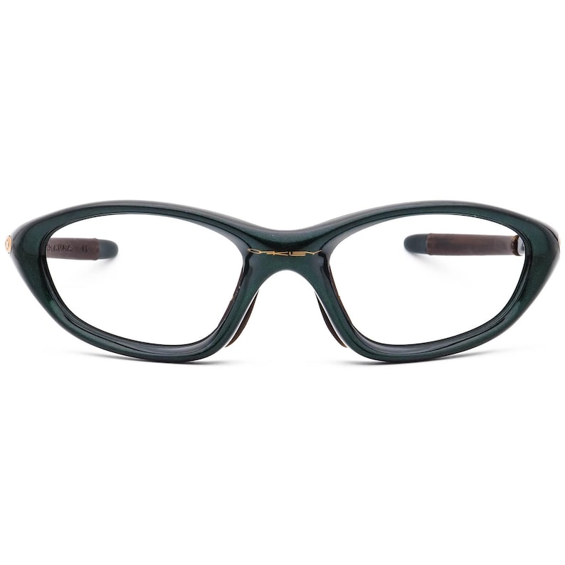 Oakley Men's Sunglasses Frame Only 1st Gen XX Twenty Metallic Green Wrap USA 56 mm image 2