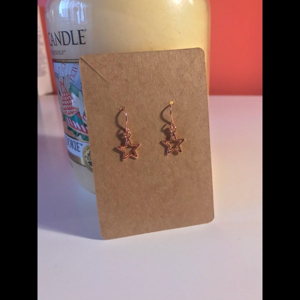 Rose gold handmade earrings