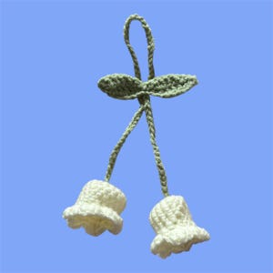 Crochet lily of the valley flower car decor