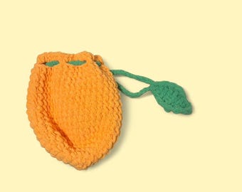 Handmade crochet orange bag